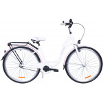 Mestský bicykel 28 Fuzlu City S-1 bielo ružová